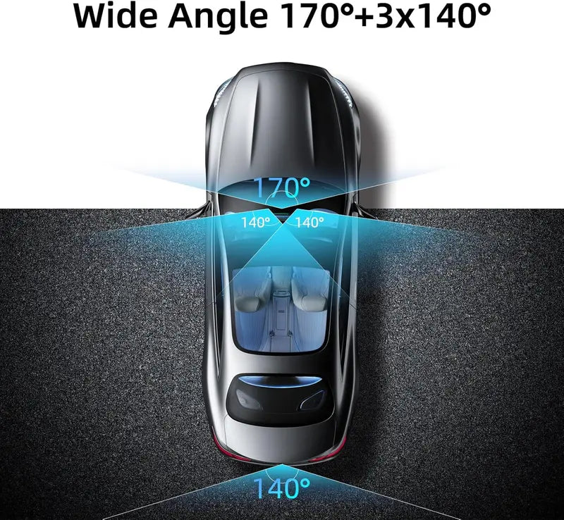 ⏳Limited-time 50% off⏰4-Lens 360° View Car Dash Cam🚗📹