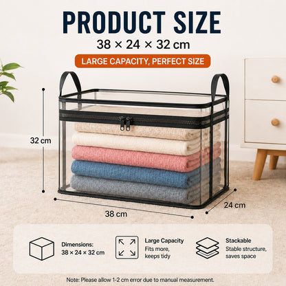 HomeVault Large Clear Storage Bag