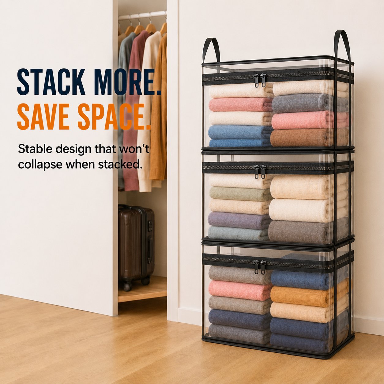 HomeVault Large Clear Storage Bag