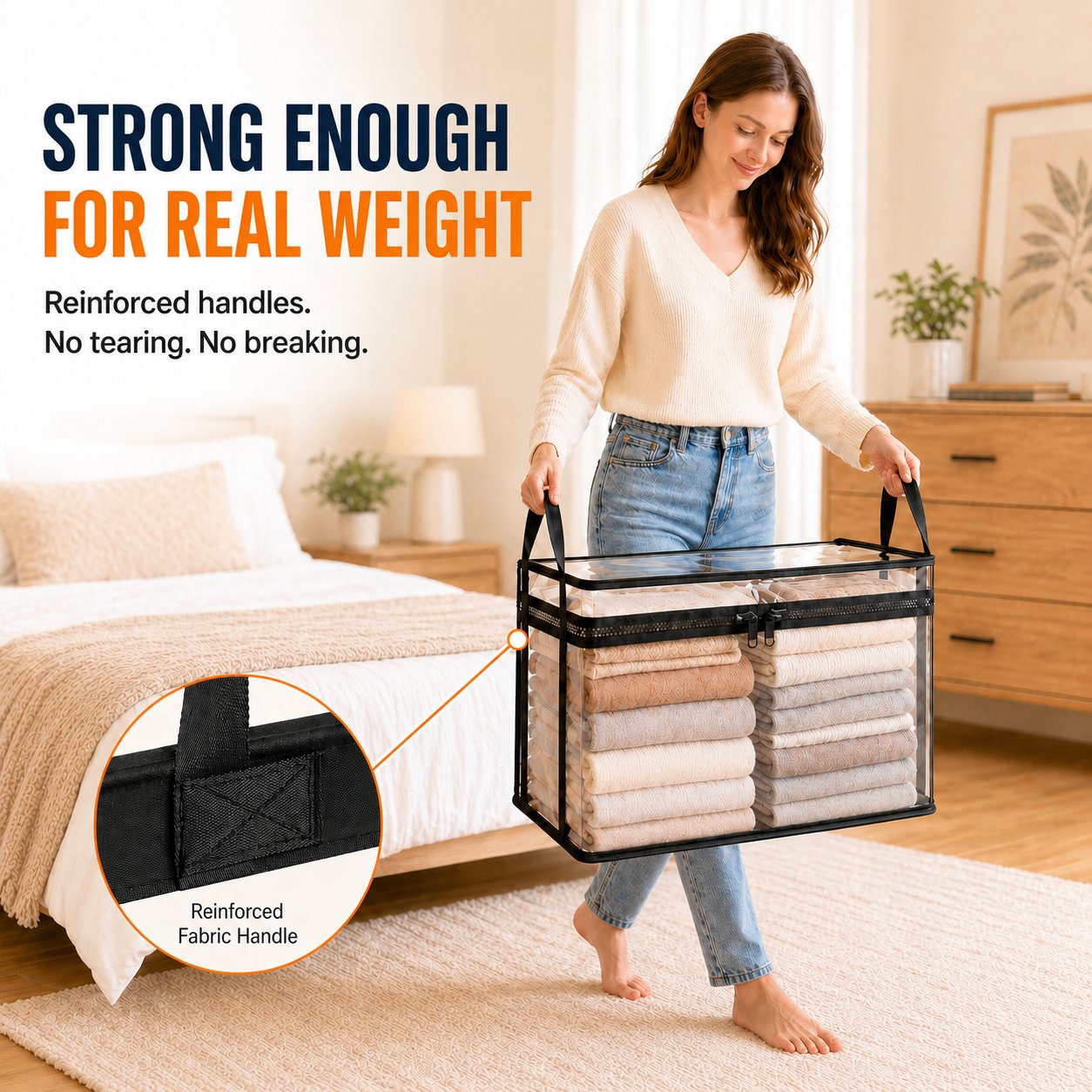 HomeVault Large Clear Storage Bag
